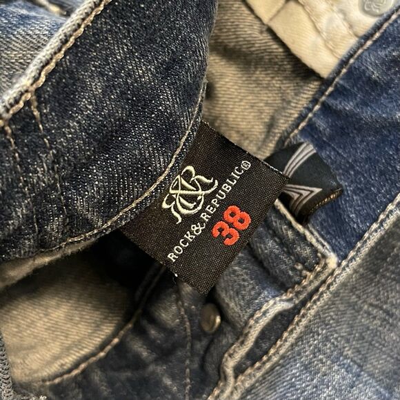 Y2K Vintage Rock and Republic Mens Jeans Retro Z Pocket Denim Straight Size 38 - Picture 14 of 16